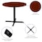Flash Furniture Round 35.5" W, 35.5" L, 30" H, Laminate Top, Red GC-M-BLK-15-CHR-GG - alternate 10